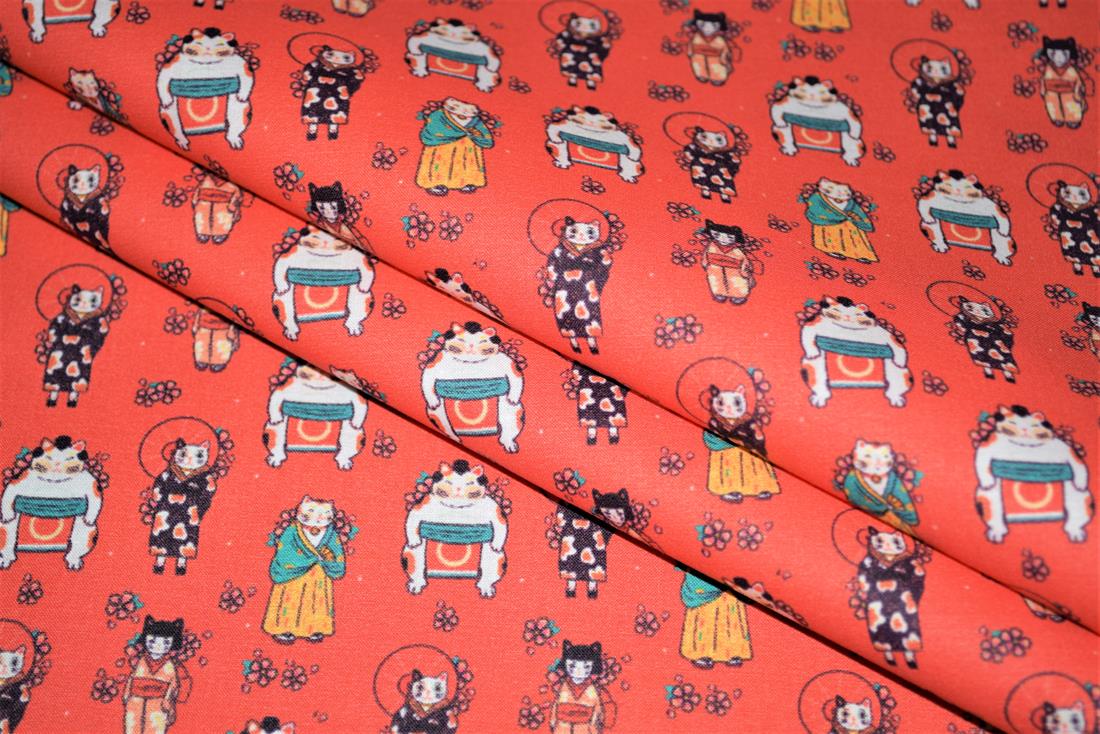 Red Printed 100% Cotton Fabric