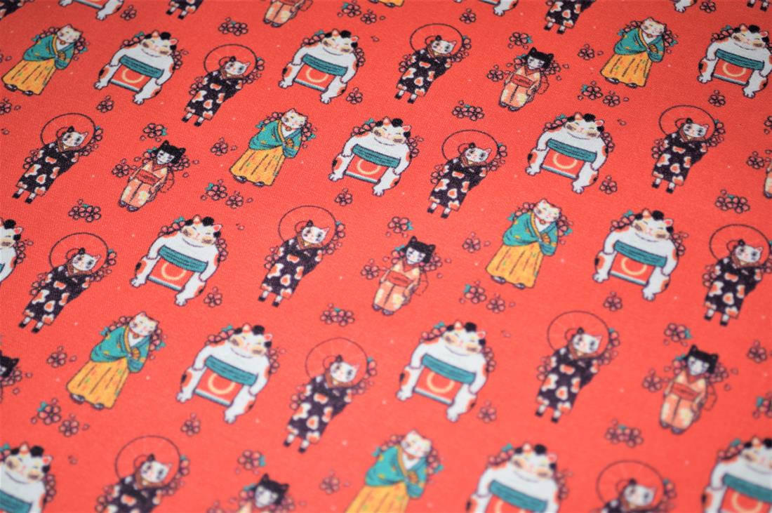 Red Printed 100% Cotton Fabric