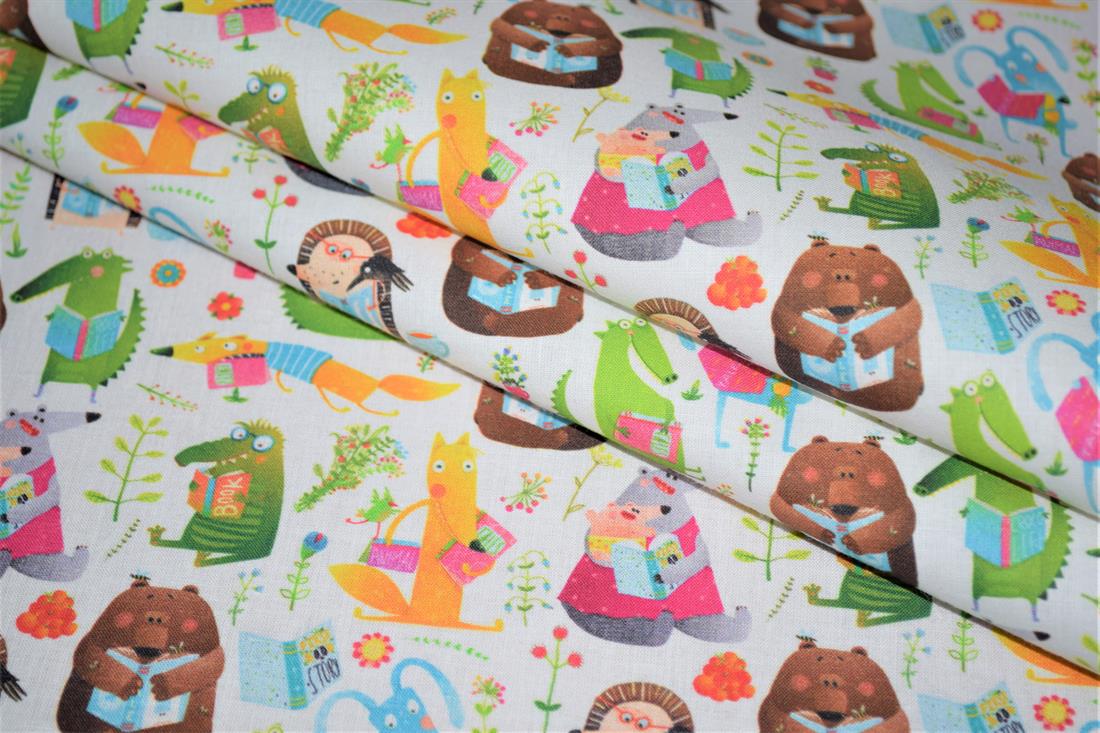 White Printed 100% Cotton Fabric