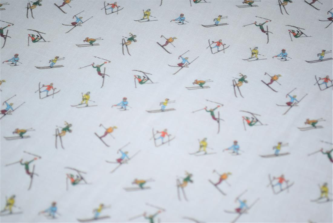 White Printed 100% Cotton Fabric