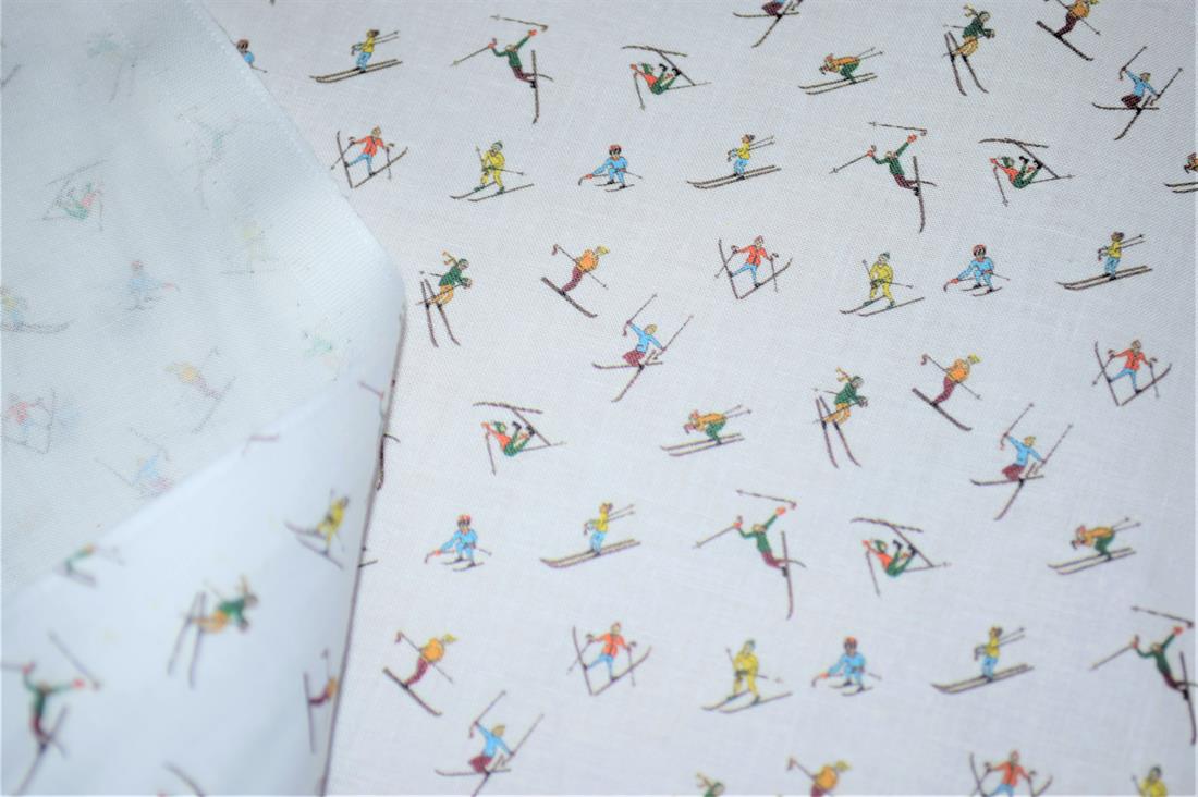 White Printed 100% Cotton Fabric