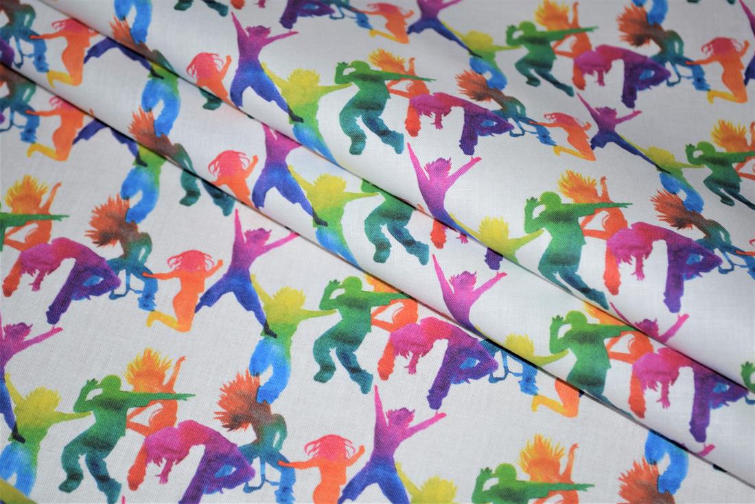 White Printed 100% Cotton Fabric