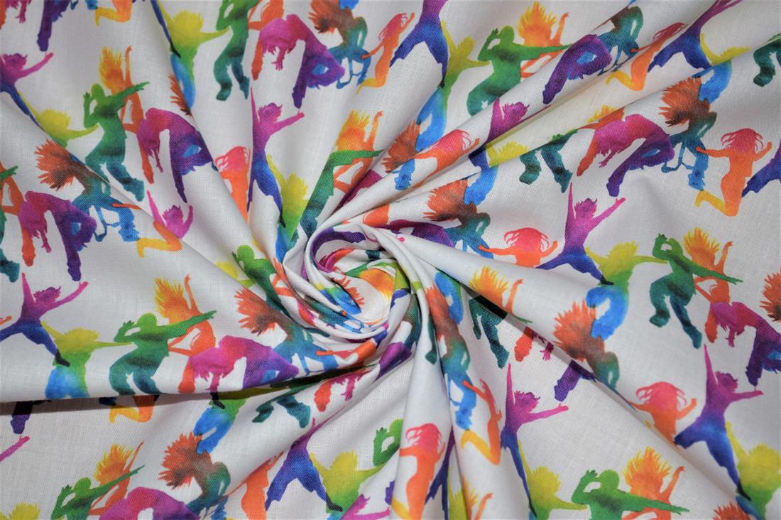 White Printed 100% Cotton Fabric
