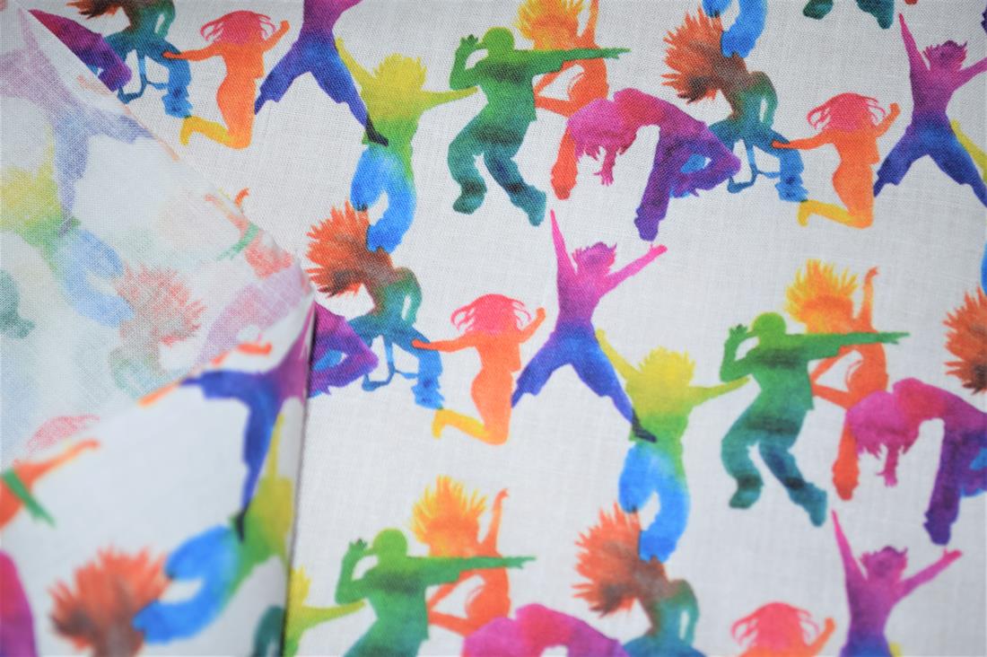 White Printed 100% Cotton Fabric