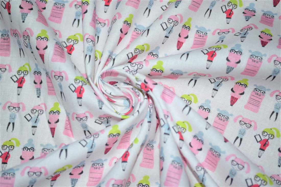 White Printed 100% Cotton Fabric