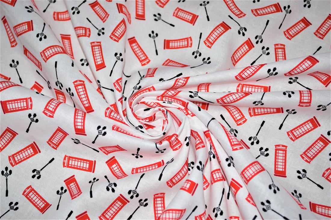 White Printed 100% Cotton Fabric