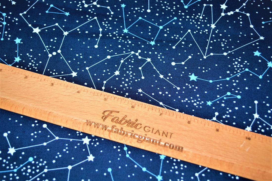 Navy Printed 100% Cotton Fabric