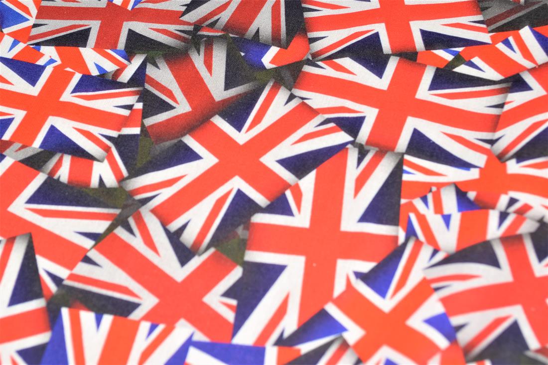 Navy Union Jack 100% Cotton Fabric Material