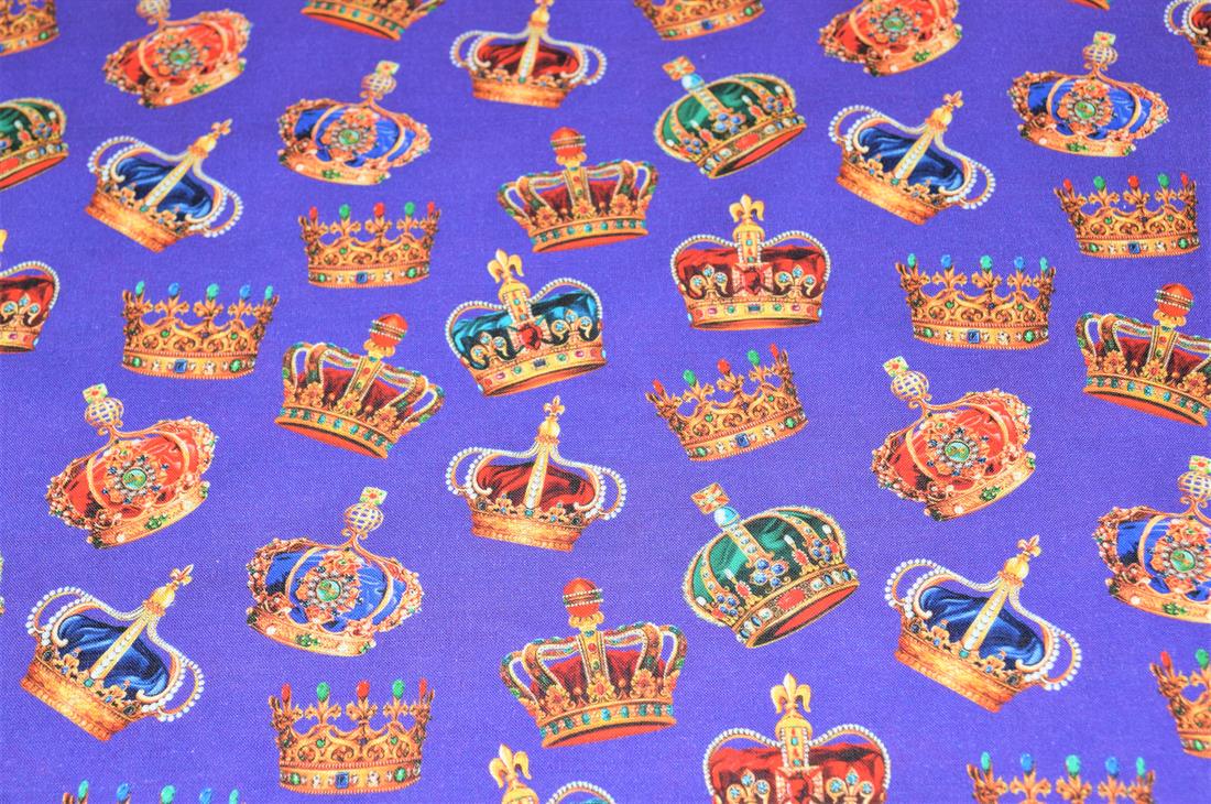 Purple Union Jack 100% Cotton Fabric Material