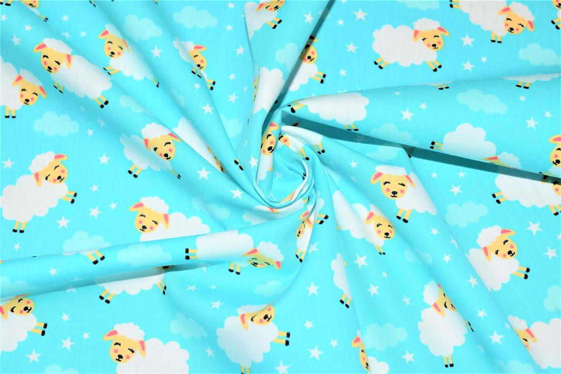 Sheep - Rose & Hubble Printed 100% Poplin