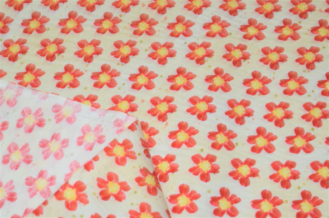 Flower Print Cotton Fabric