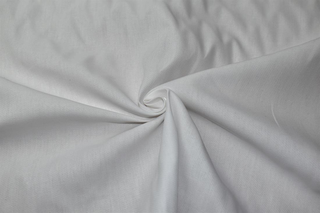 White Plain Medium Cotton Drill Fabric