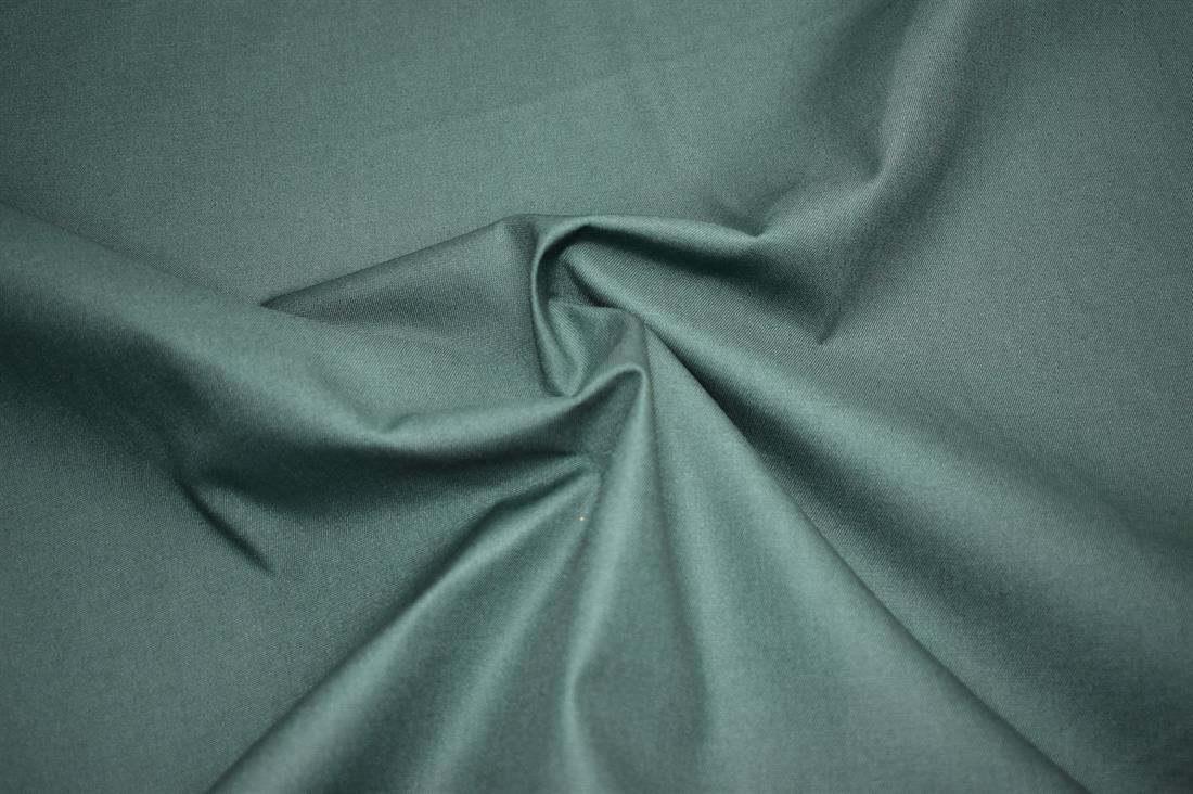 Bottle Green Plain Medium Cotton Drill Fabric