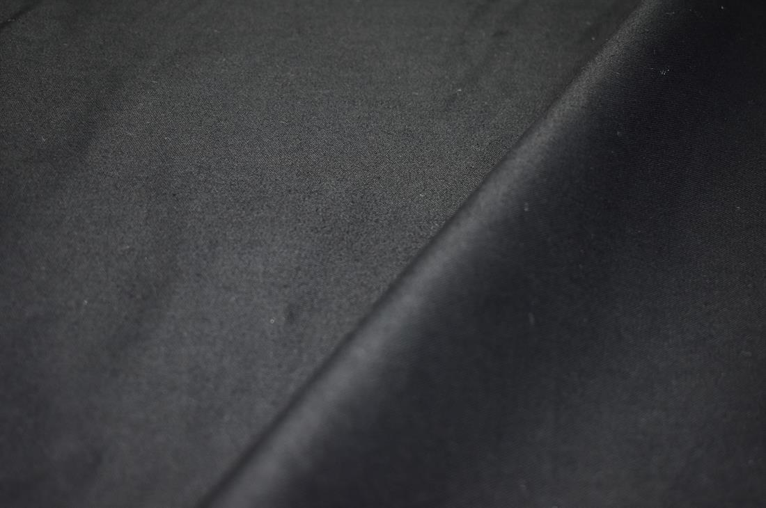 Black Plain Medium Cotton Drill Fabric