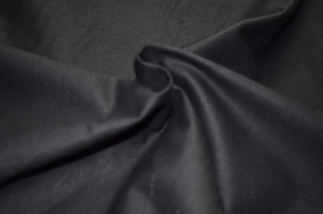 Black Plain Medium Cotton Drill Fabric