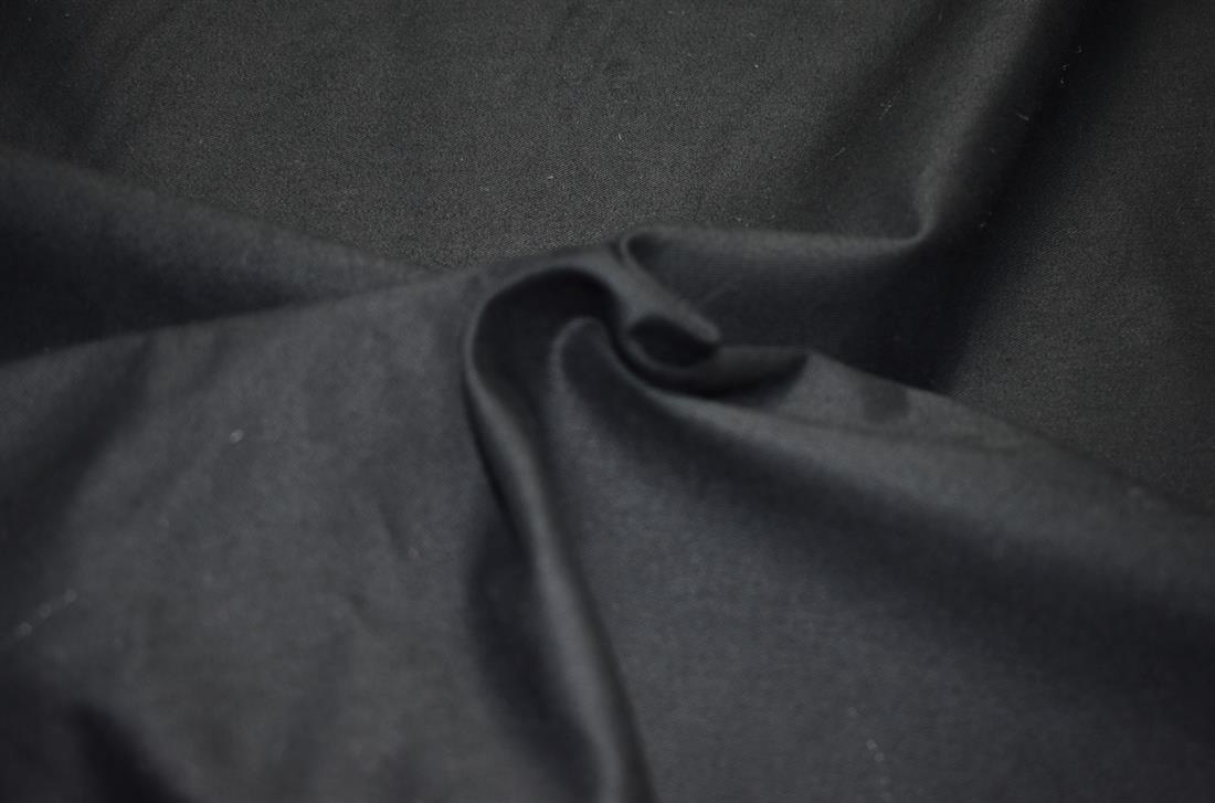 Black Plain Medium Cotton Drill Fabric