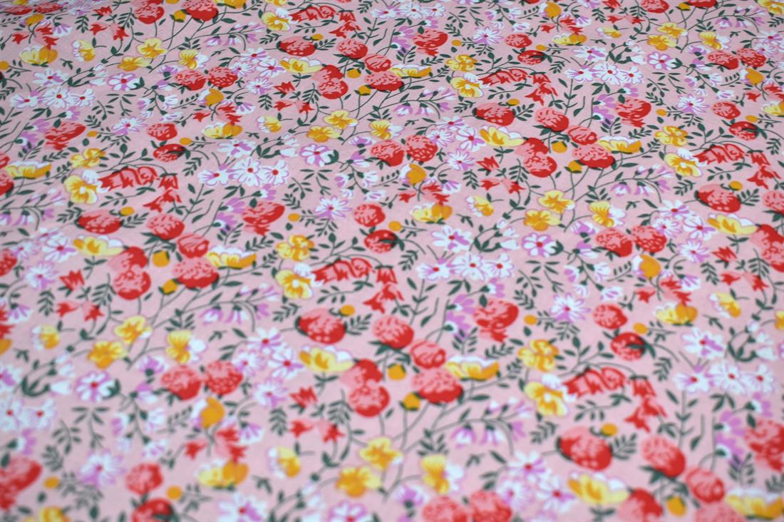 Fresh Spring Strawberries Cotton Lawn Is a Lightweight and Sheer…