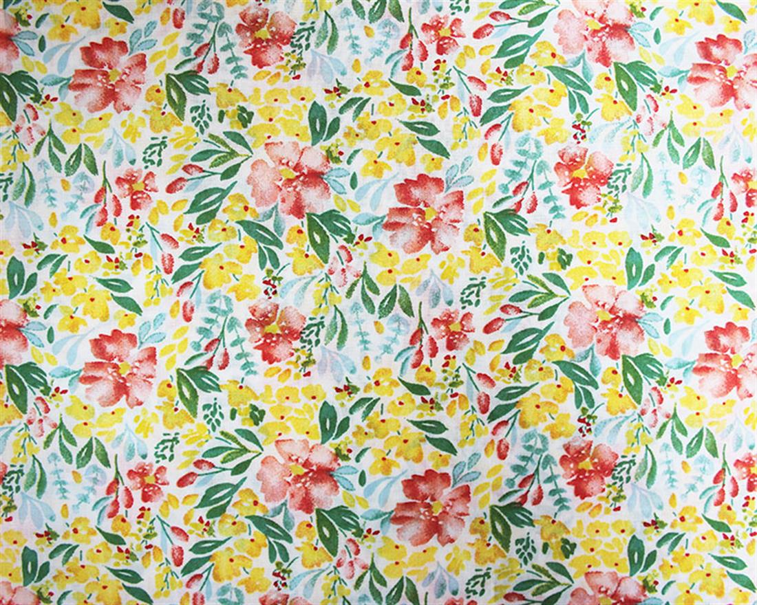 Fresh Blooming Floral Cotton Lawn Is a Lightweight and Sheer Fabric