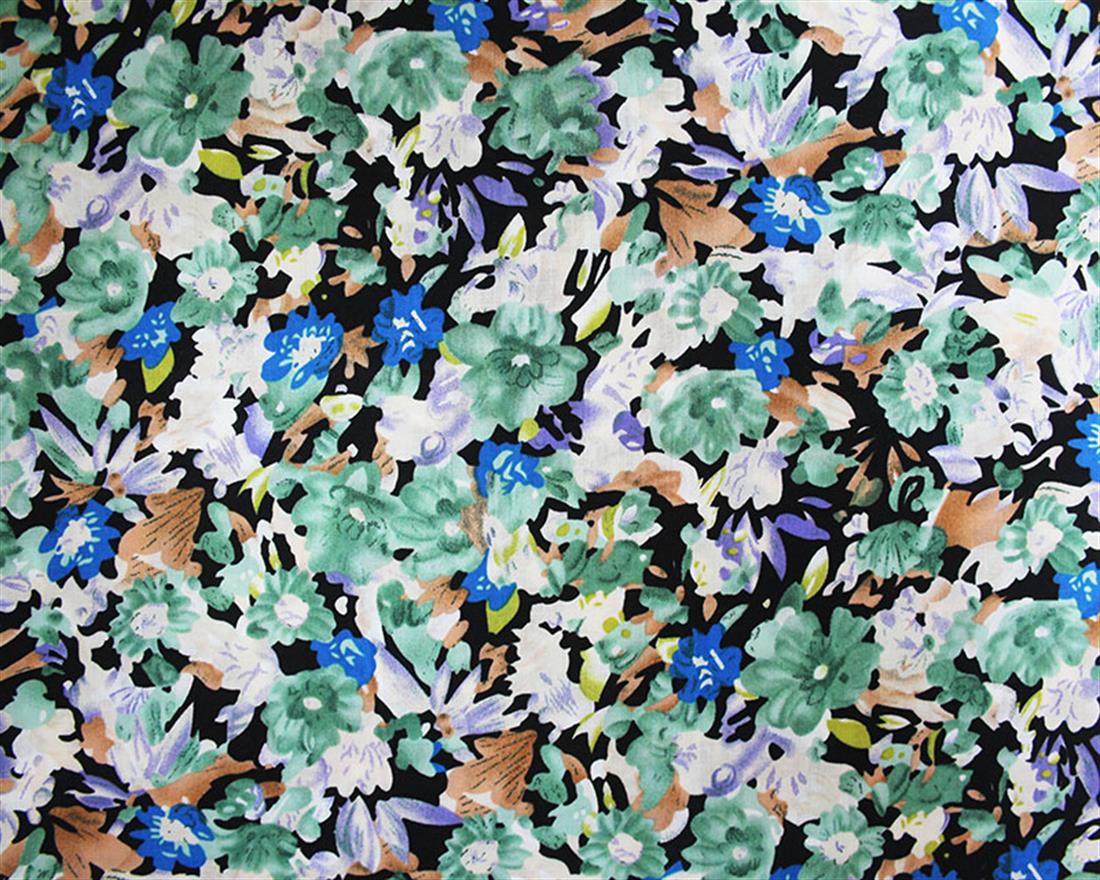 Blue Contemporary Watercolour Floral Cotton Lawn Is a Lightweight and…
