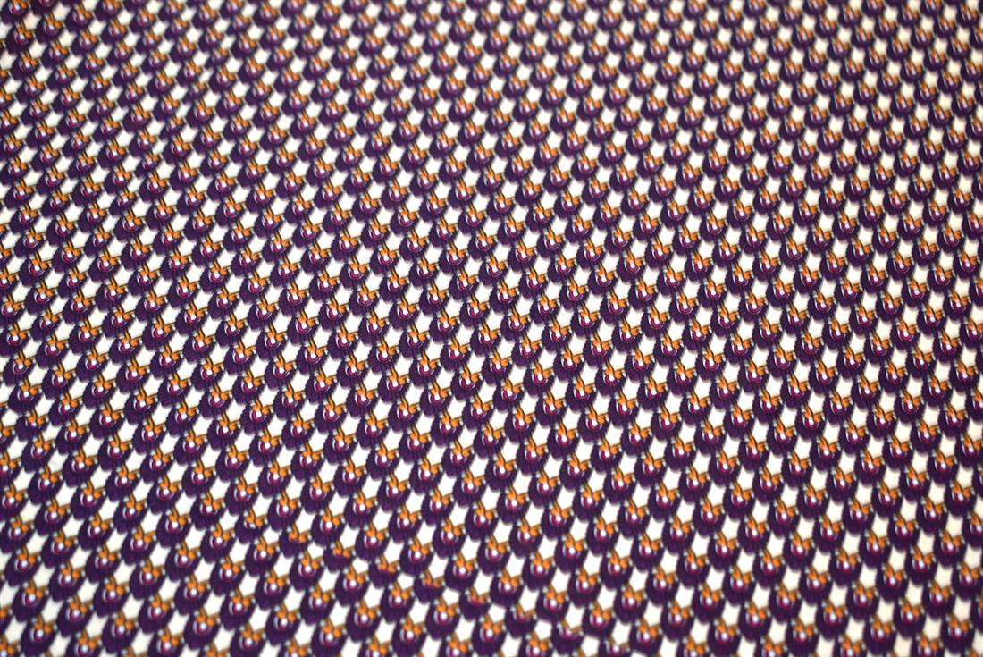 Cream & Purple Cotton Lawn