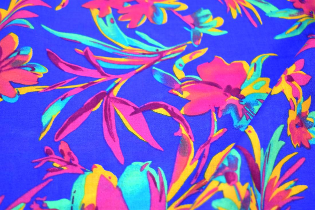 Navy & Pink Floral Cotton Lawn
