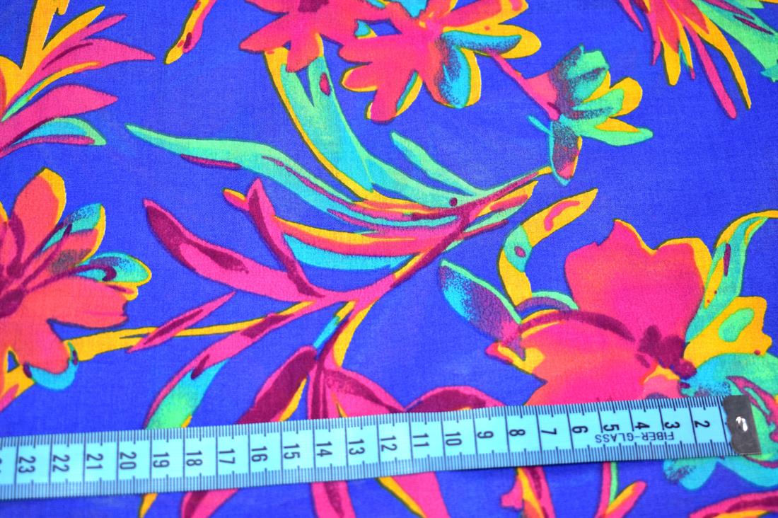 Navy & Pink Floral Cotton Lawn