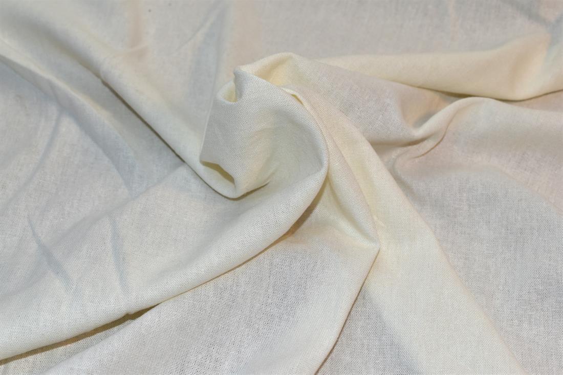 Cream Plain Linen Fabric