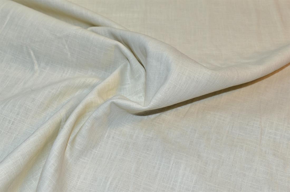 Cream Plain Linen Fabric