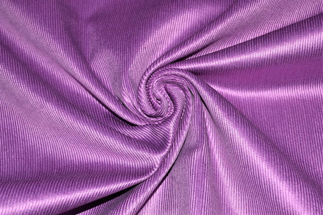 Purple Corduroy Plain Fabric
