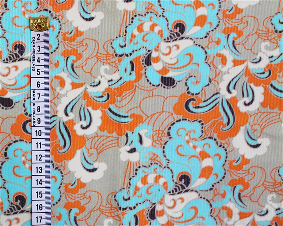 Sand Little Johnny Ornate Abstract Paisley Corduroy