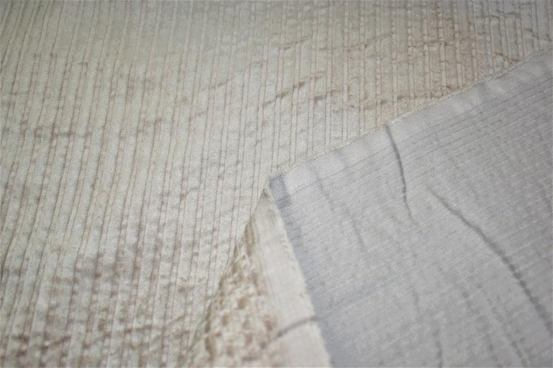 Lightgrey & Beige Corduroy Fabric Plain