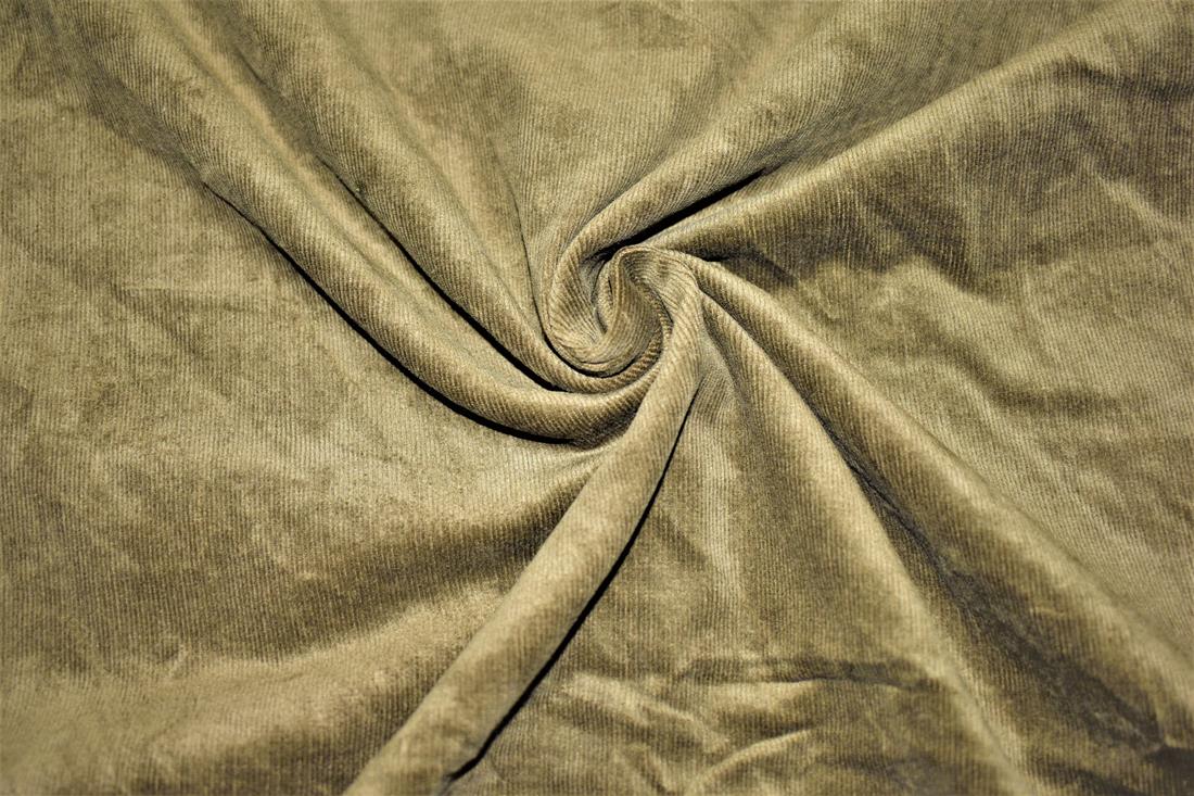 Khaki Corduroy Fabric Plain