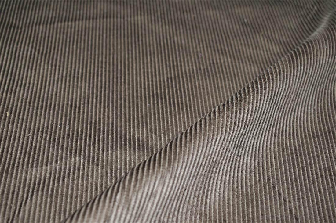 Dark Brown Corduroy Plain Fabric