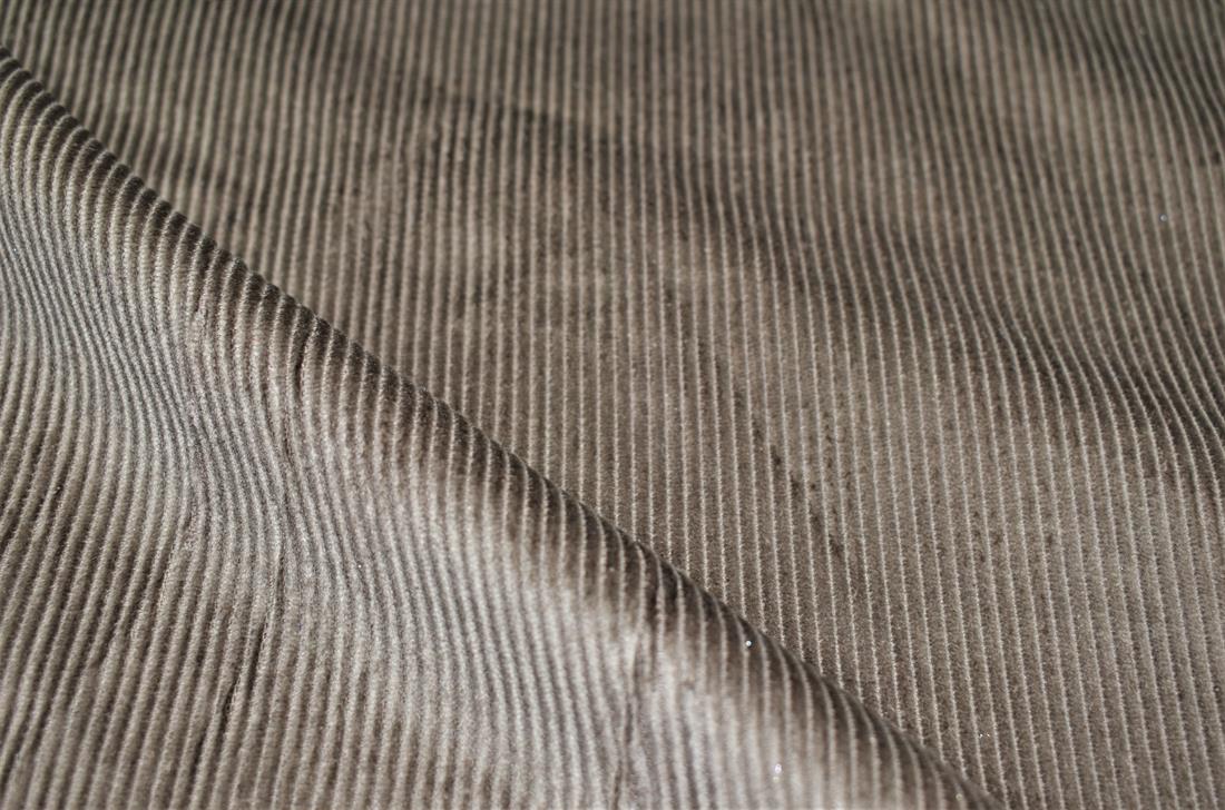 Dark Brown Corduroy Plain Fabric