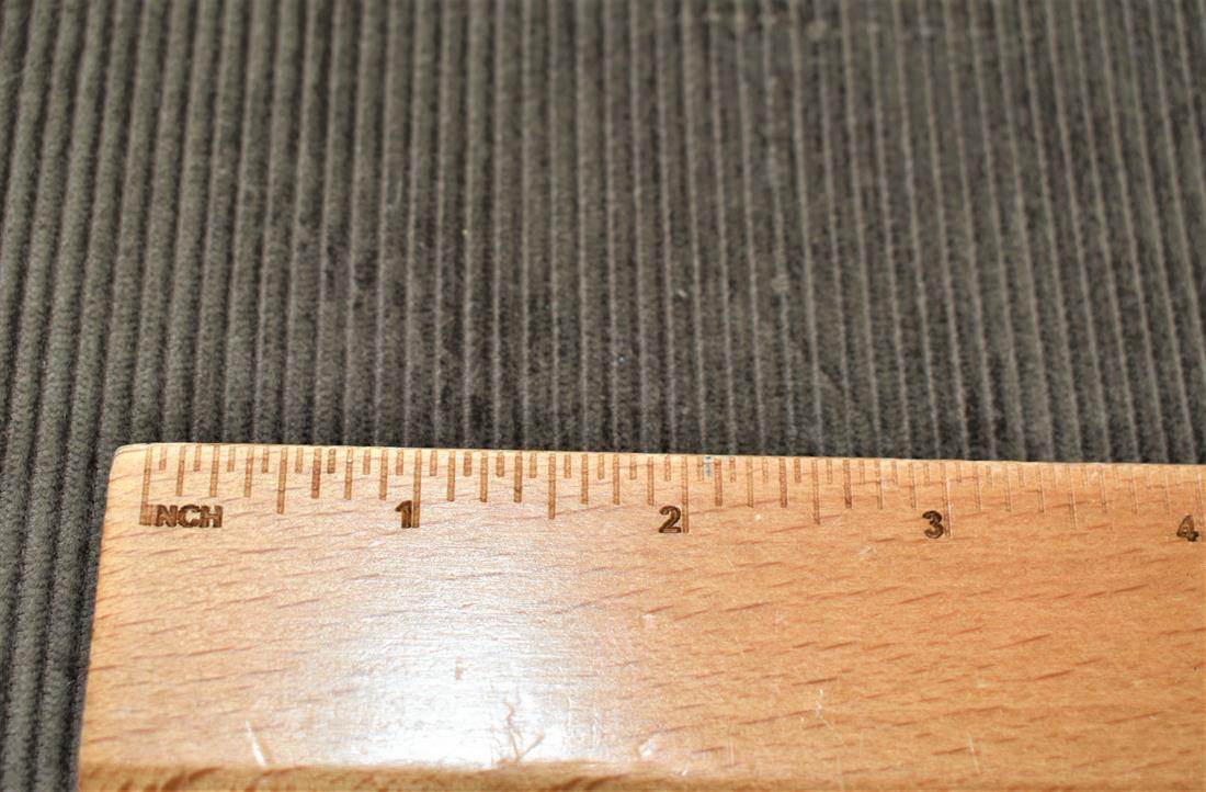 Dark Brown Corduroy Plain Fabric