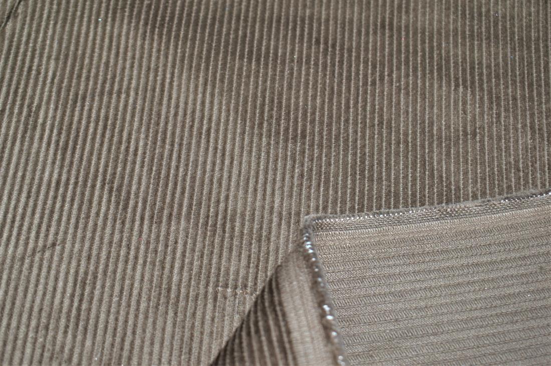 Dark Brown Corduroy Plain Fabric