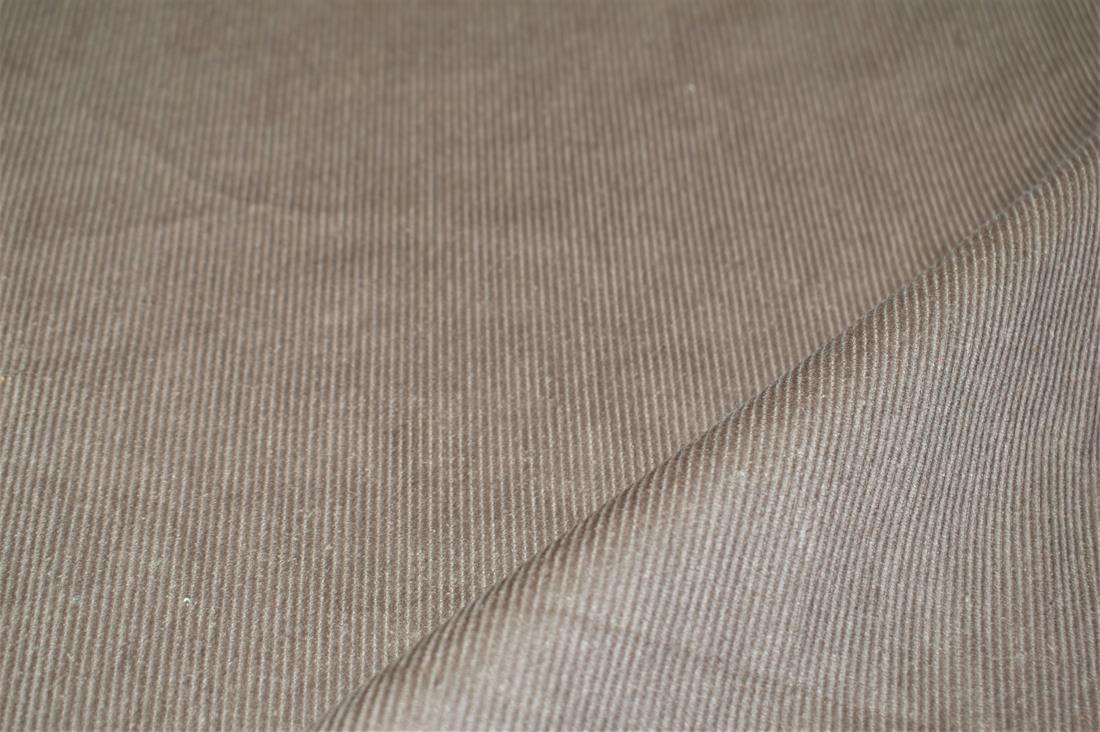 Brown Corduroy Plain Fabric