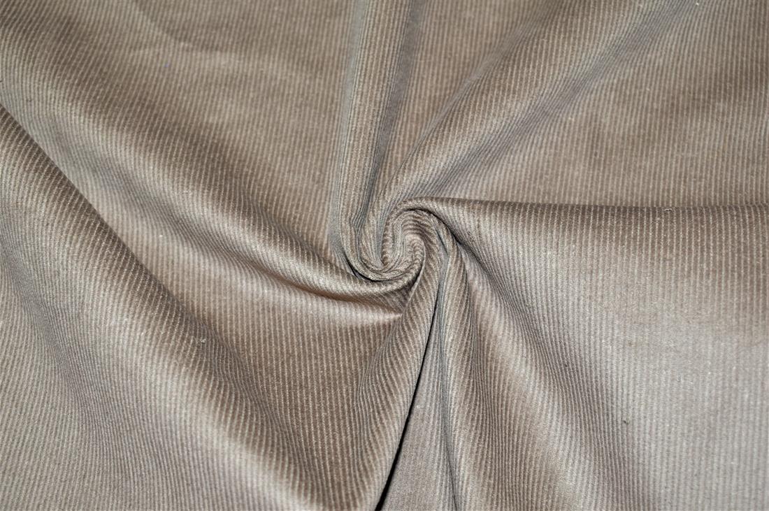Brown Corduroy Plain Fabric