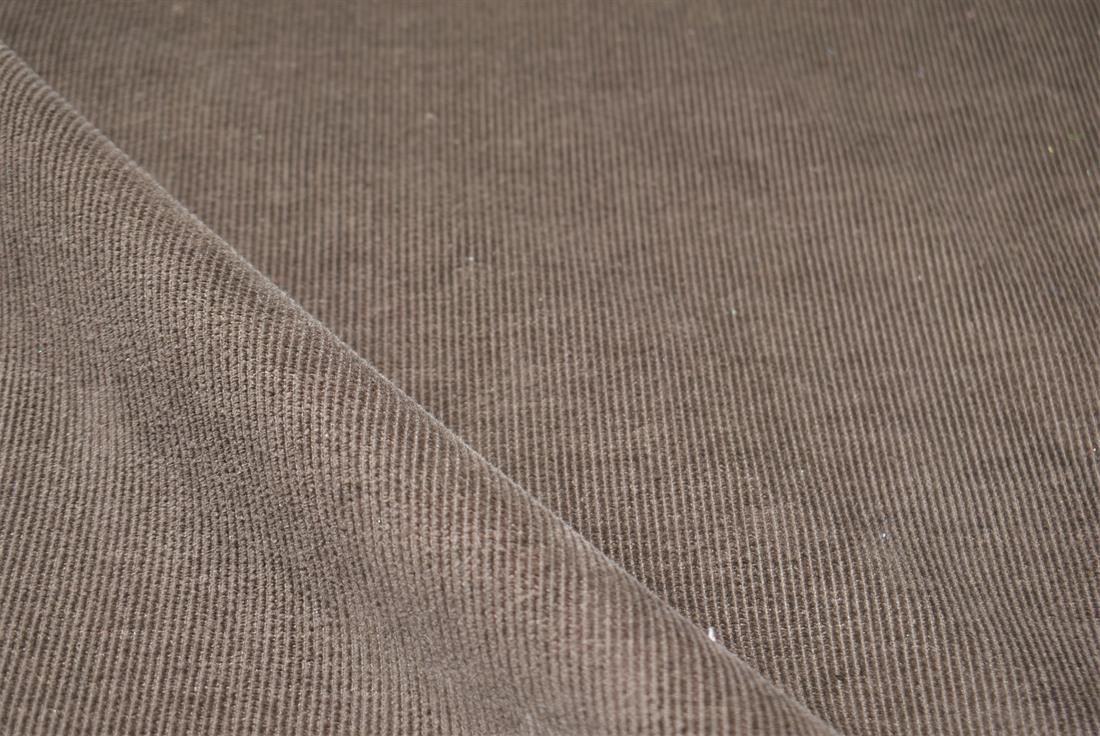 Brown Corduroy Plain Fabric