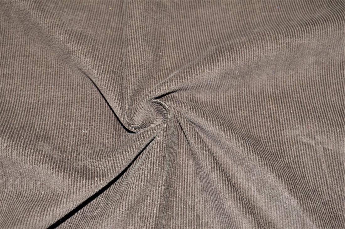 Brown Corduroy Plain Fabric