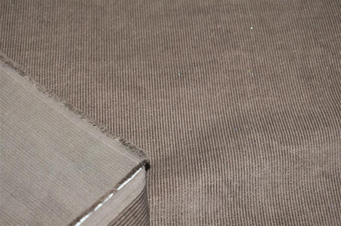 Brown Corduroy Plain Fabric