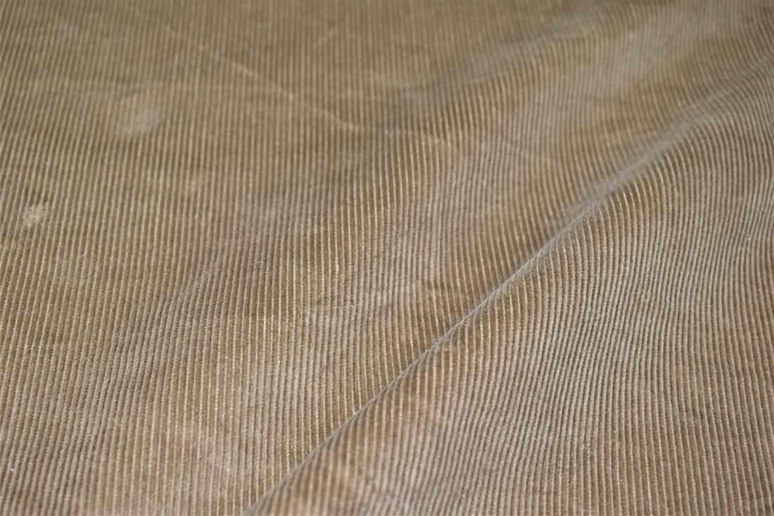 Khaki Corduroy Plain Fabric
