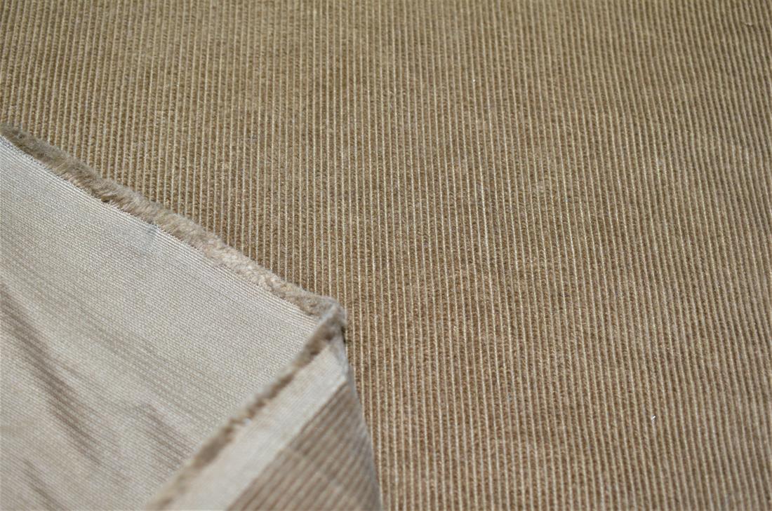 Khaki Corduroy Plain Fabric