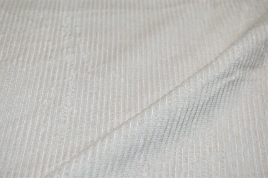 Light Pink & Cream Corduroy Plain Fabric