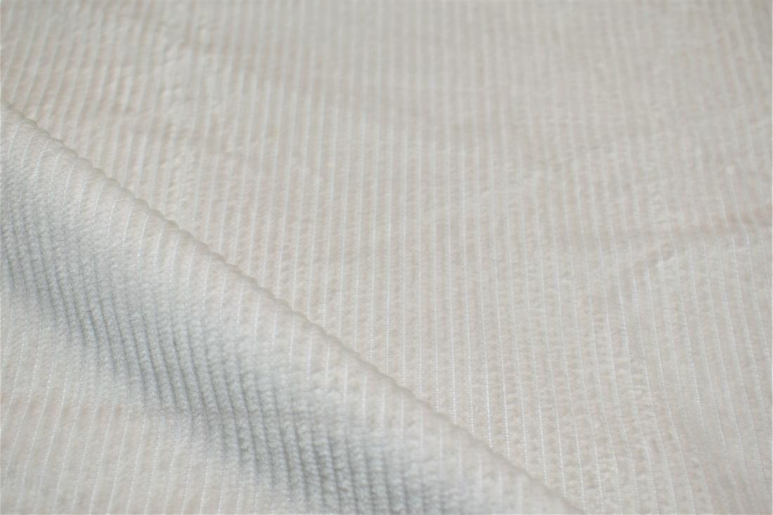 Light Pink & Cream Corduroy Plain Fabric