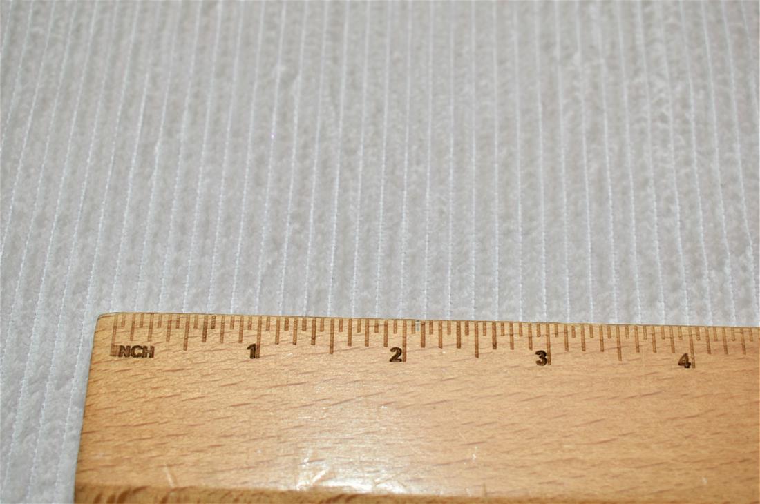 Light Pink & Cream Corduroy Plain Fabric