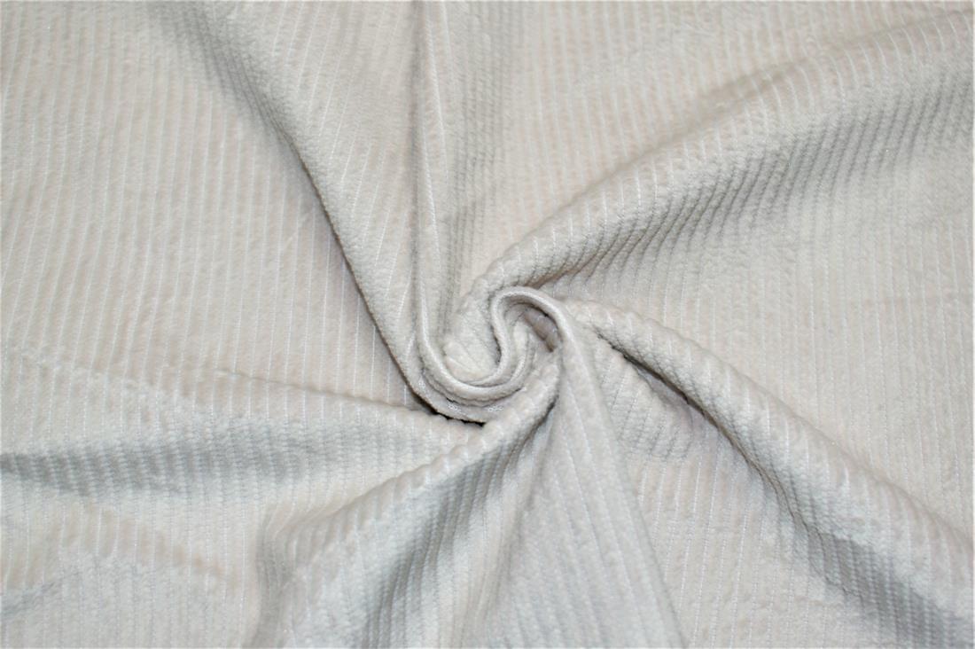 Light Pink & Cream Corduroy Plain Fabric