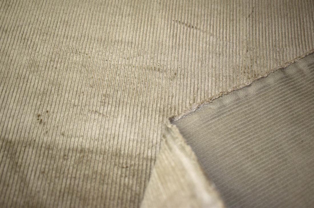 Khaki Corduroy Plain Fabric