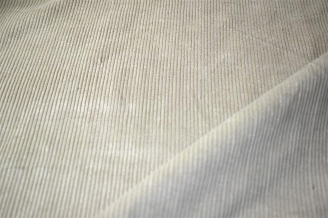 Beige Corduroy Plain Fabric