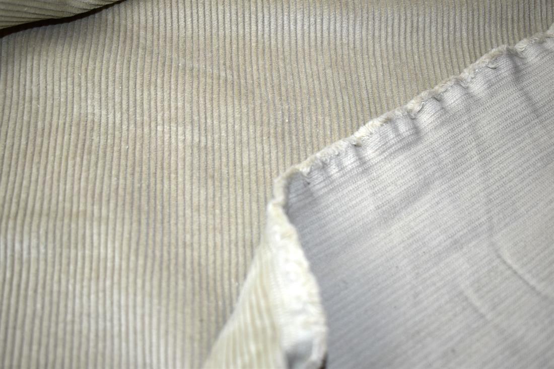Beige Corduroy Plain Fabric
